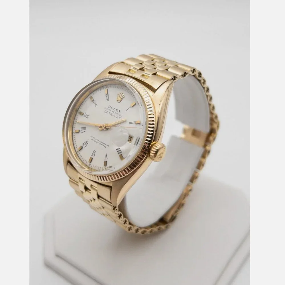 Mens Rolex 36mm 18k Yellow Gold Watch SERVICED